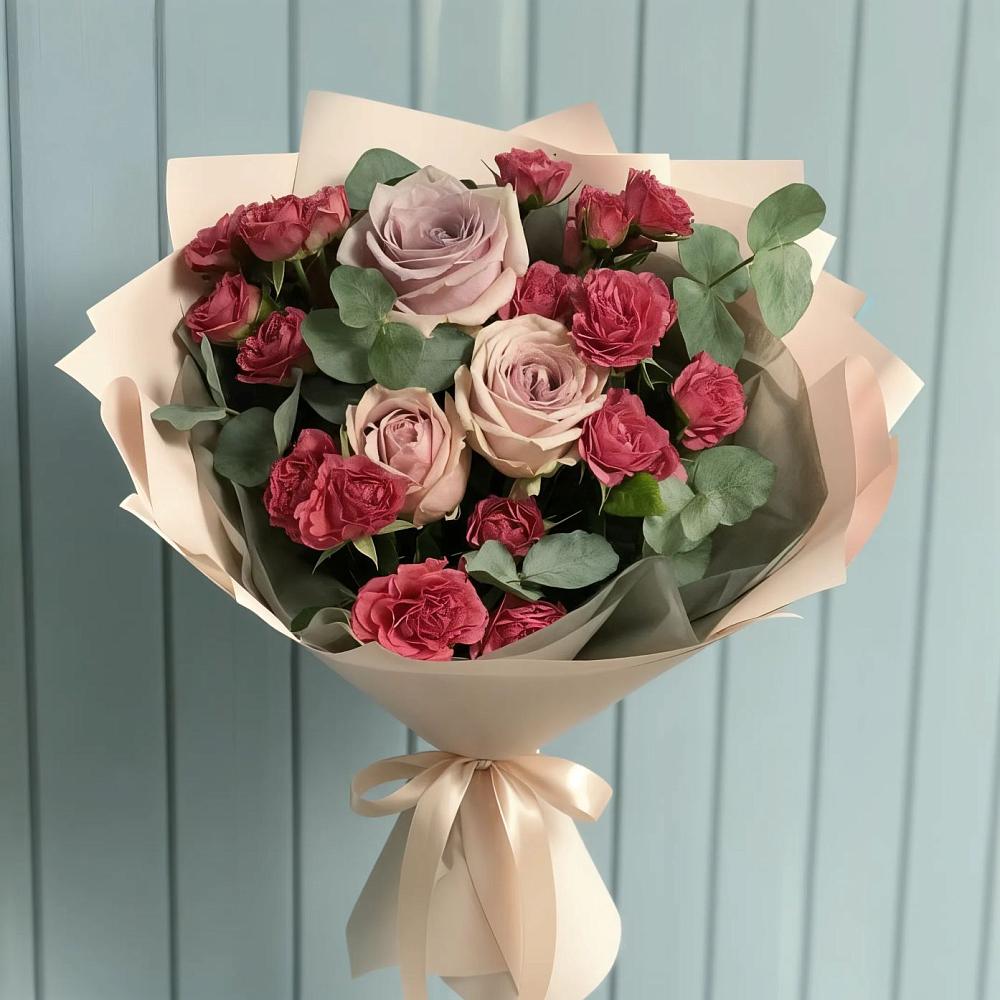 Букет цветов из: Гвоздики и Розы в Кощеево