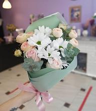 Букет цветов из:  Хризантемы и Розы #REPLACE_PRED# Кощеево