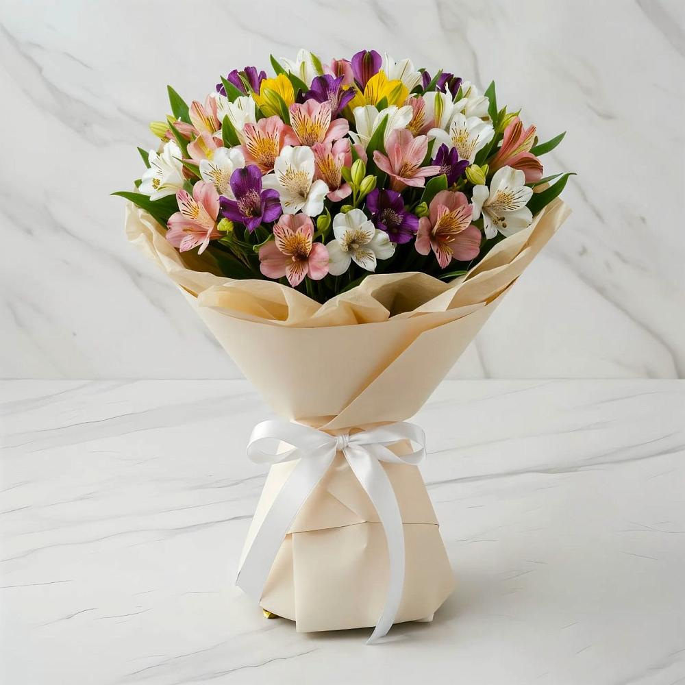 Букет цветов из: Альстромерии в Кощеево