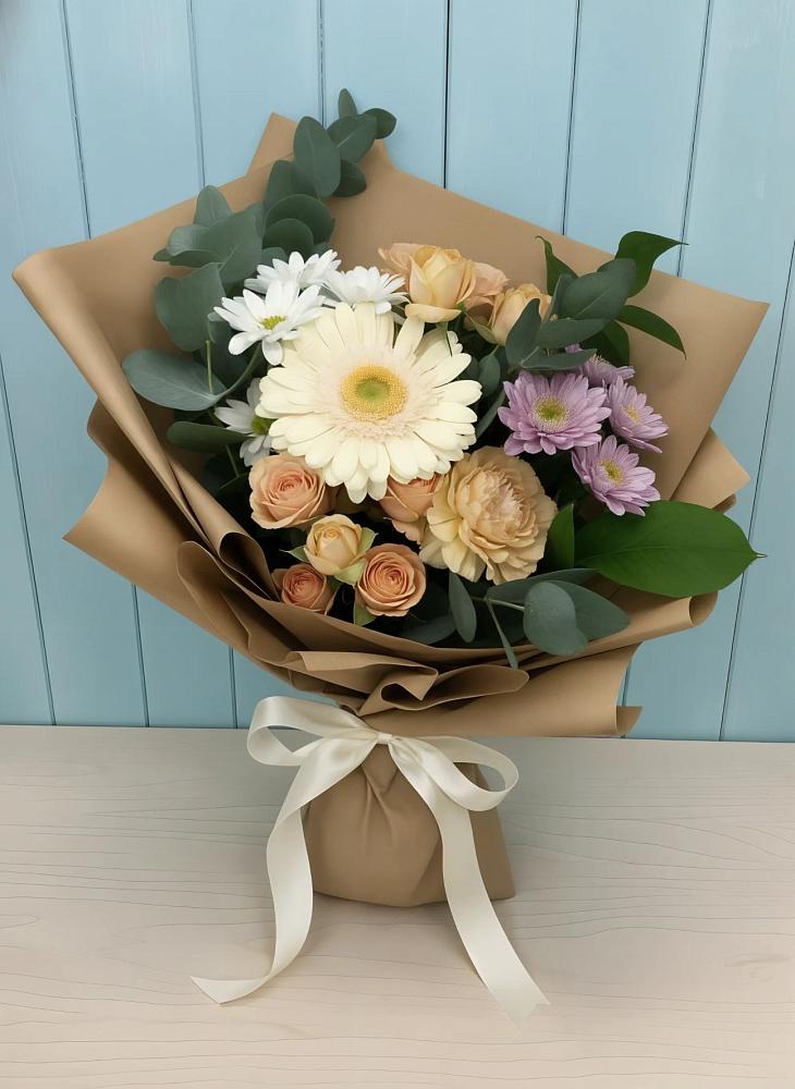 Букет цветов из: Герберы и Хризантемы в Кощеево