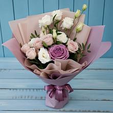 Букет цветов из:  Розы и Лизиантусы в Кощеево