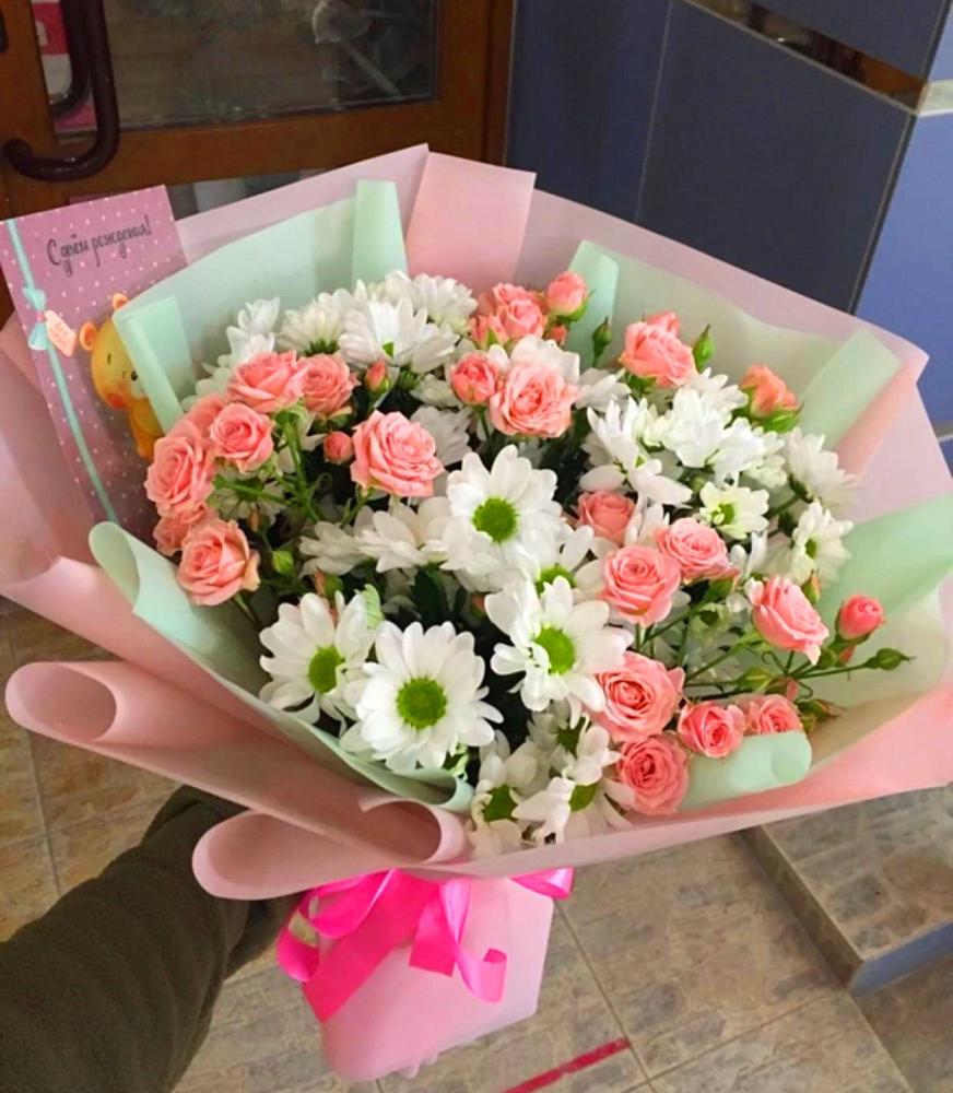 Букет цветов из: Розы и Хризантемы в Кощеево