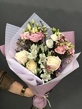 Букет цветов из:  Альстромерии, Розы и Лизиантусы #REPLACE_PRED# Кощеево