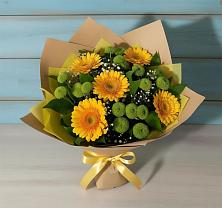 Букет цветов из:  Герберы и Хризантемы в Кощеево