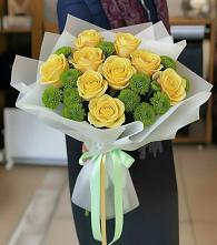 Букет цветов из:  Хризантемы и Розы в Кощеево