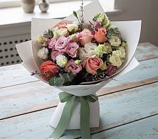 Букет цветов из:  Розы, Лизиантусы и Гвоздики #REPLACE_PRED# Кощеево