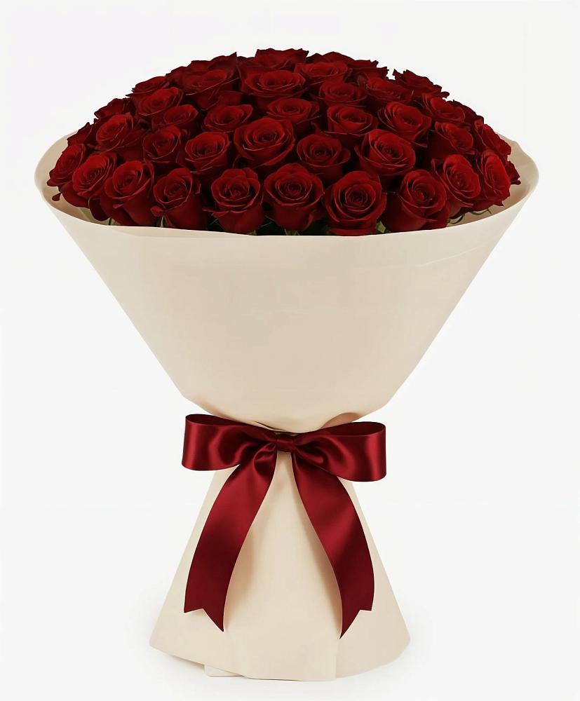 Букет 101 Бордовая роза Блэк Бакарра в Кощеево