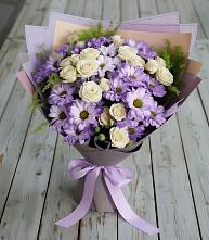 Букет цветов из:  Хризантемы и Розы в Кощеево