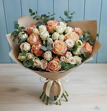 Букет цветов из:  Альстромерии и Розы в Кощеево