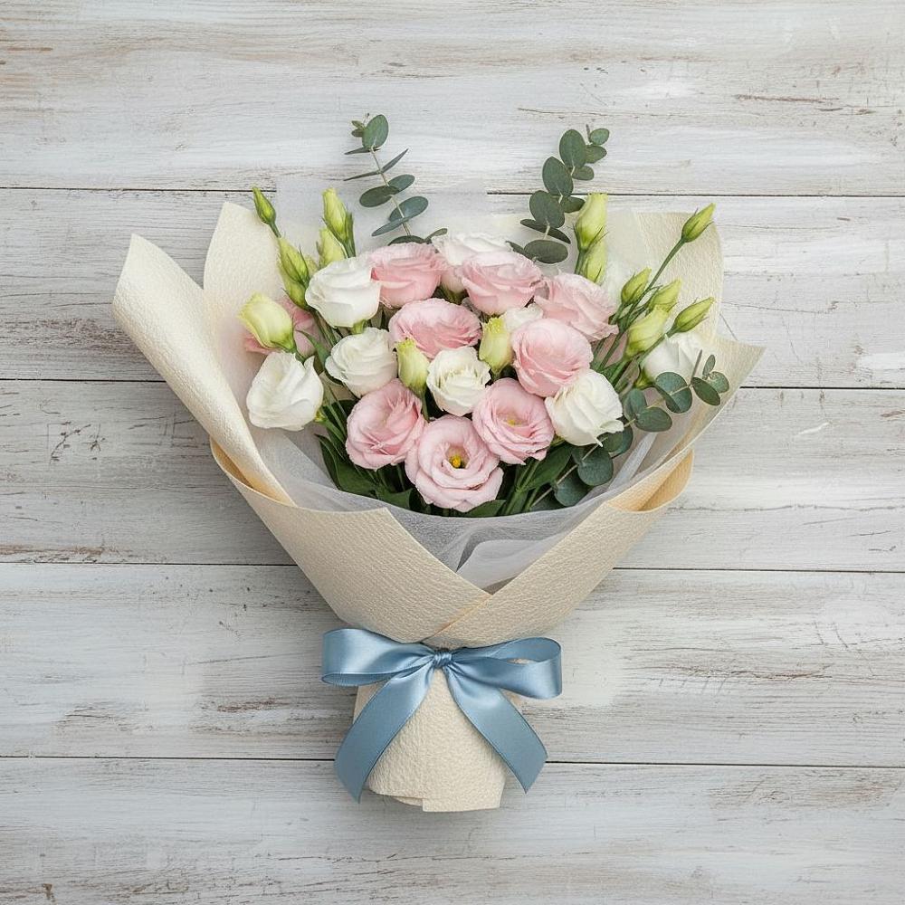 Букет цветов из: Лизиантусы в Кощеево